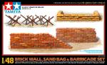 Kit brick wall, sandbag and barricade set Tamiya
