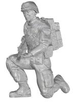 Figurine kneeling Soldier US Army Infantry Squad set 2
