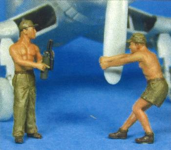 US figurines mechanics Pacific WWII 1/48