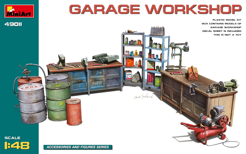 Garage workshop MiniArt 1:48