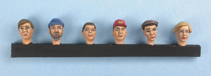 Set of 6 civil heads