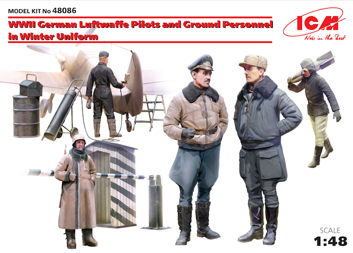 ICM 48082 German Luftwaffe Pilots and ground personnel 1/48 scale plastic model