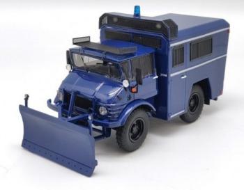 miniature-camion-Merceds-Benz-Unimog-406-maintient-ordre-bleu-Perfex