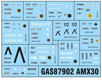 Decalcomanies-vehicules-AMX30-1/87-Gaso-line