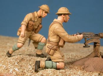 Kit-Gaso.line-Infanterie-britannique-servant-Vickers-Mk.I - Afrique-du-Nord