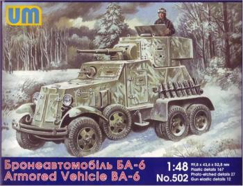 Maquette militaire automitrailleuse russe BA-6