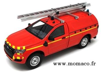 Miniature-Ford-Ranger-pompier-VTUHR-alarme-1-43-maquette