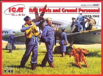 7 figurines 1/48 RAF Pilotes et personnels 1939-45