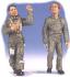 Figurines French pilot and mechanic Rafale Mirage 1/48