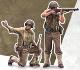 2 figurines infanterie US WWII 1/48