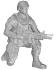 Figurine kneeling Soldier US Army Infantry Squad
